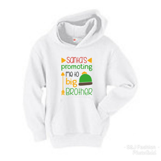 Santa promoting me to big brother Christmas Boys Shirt Girls Shirt