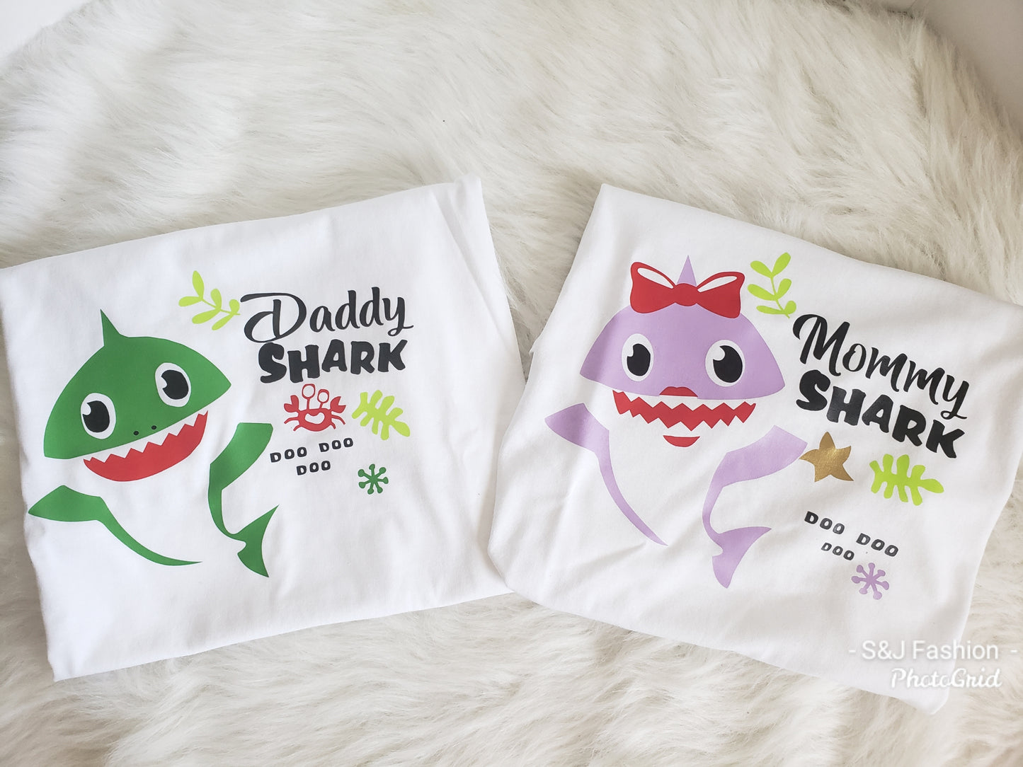 Mommy Shark Daddy Shark Birthday  Shirt Ladies Shirt Mens Shirt