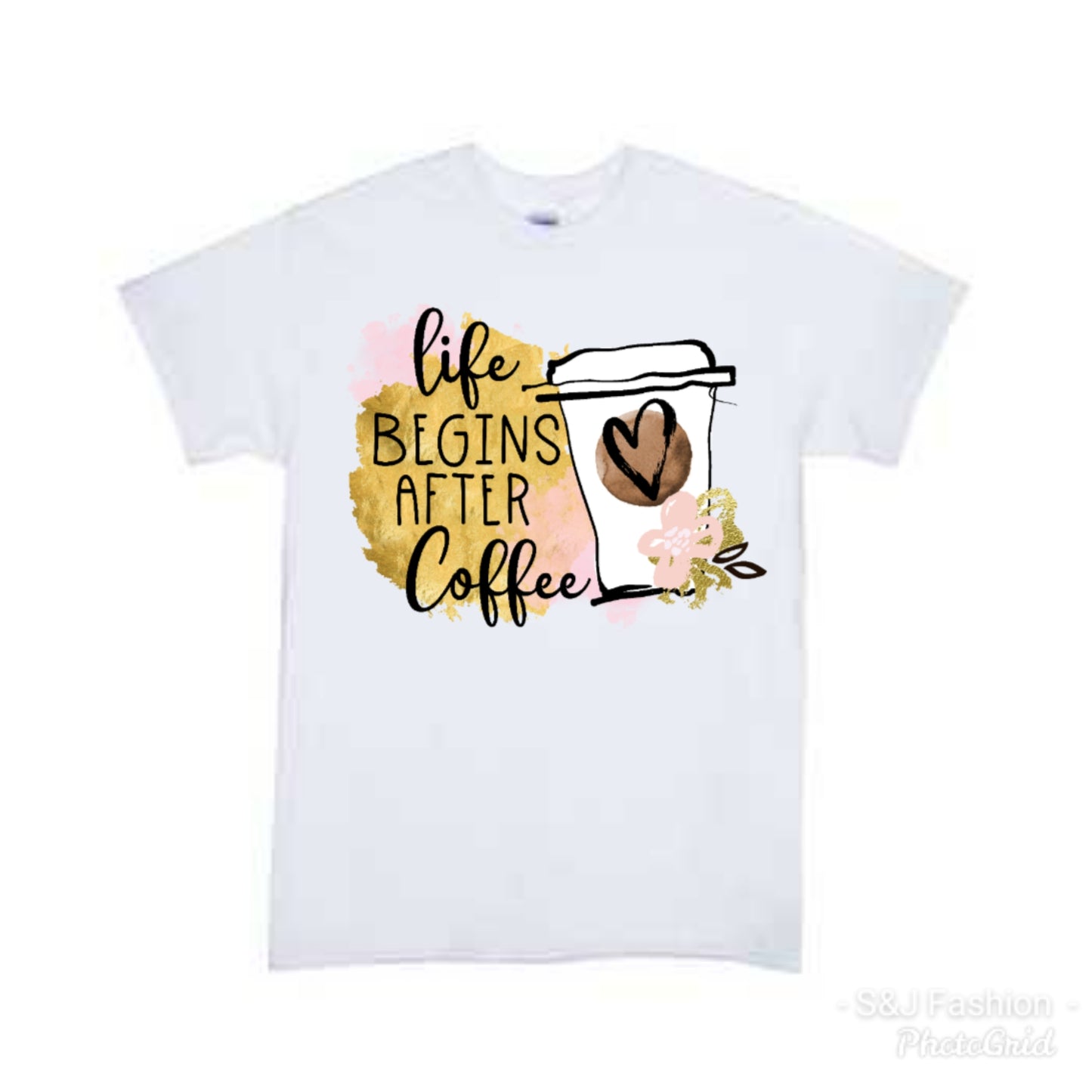 Life begins with Coffee Ladies Shirt