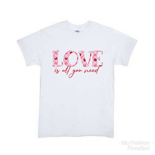 Love is all you need Valentine's Girls Shirt