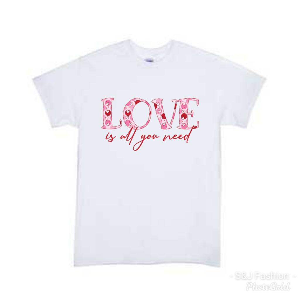 Love is all you need Valentine's Girls Shirt