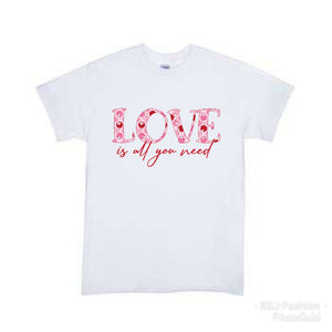 Love is all you need Valentine's Girls Shirt