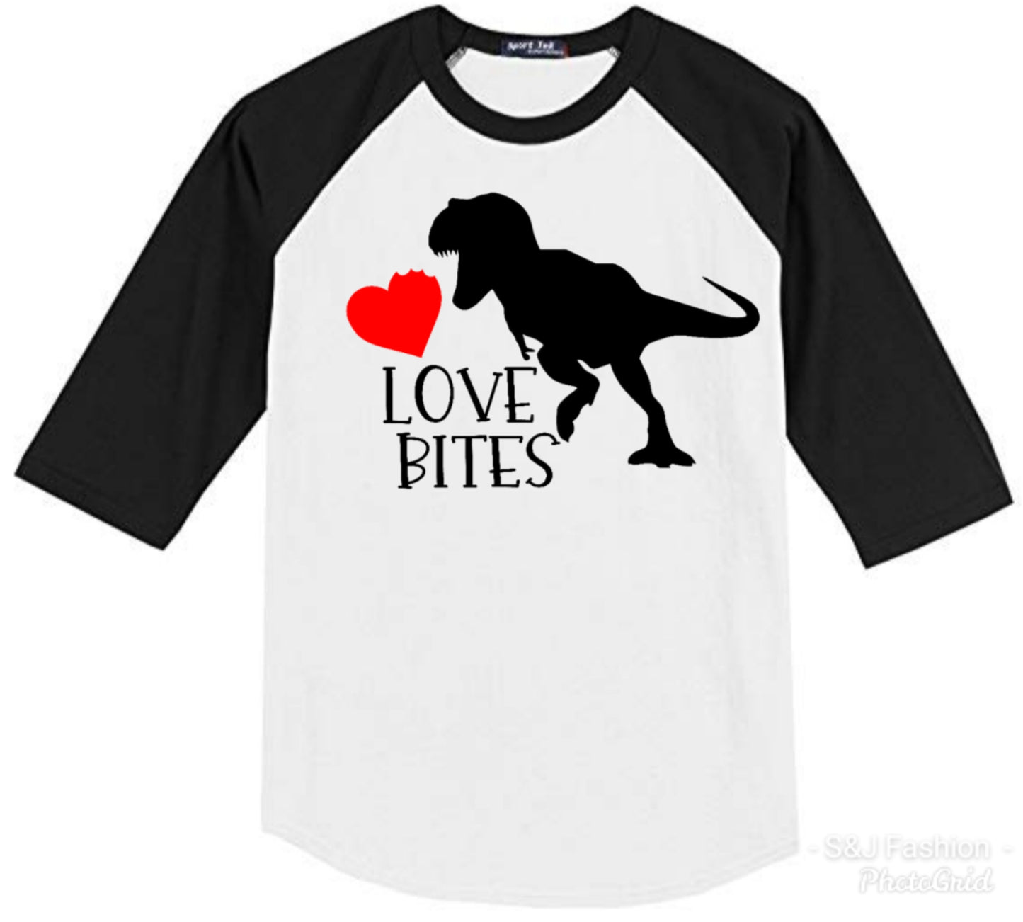 Love Bites Valentine's Raglan Boys Shirt