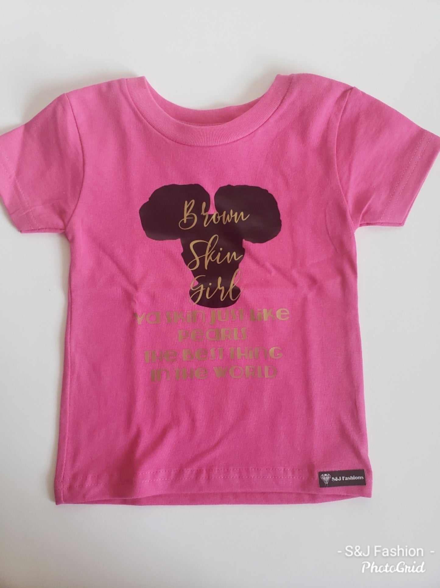 Brown Skin Girl Ya Skin Just Like Pearls Girls Shirt