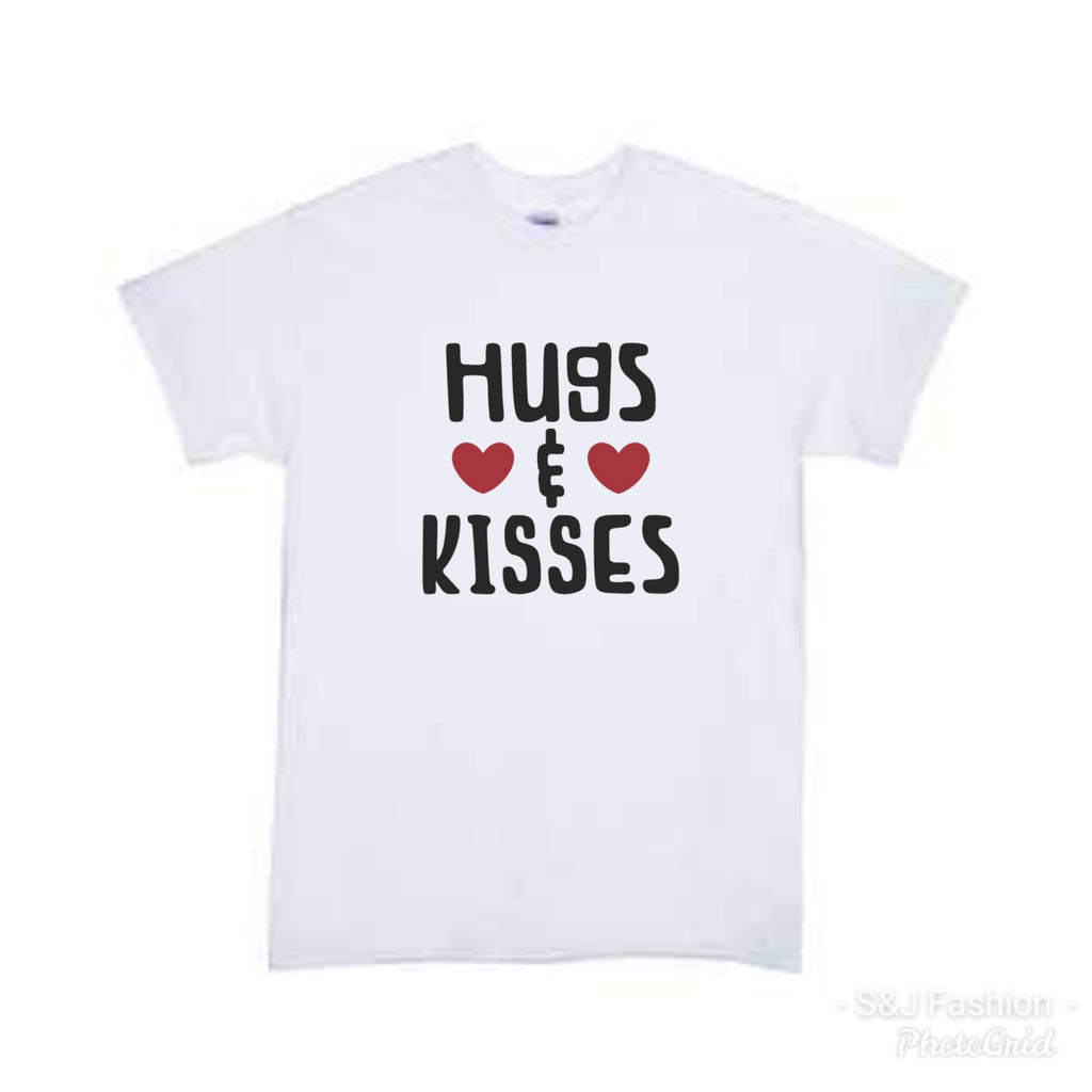 Hugs and Kisses Valentine's Girls Shirt Boys Shirt