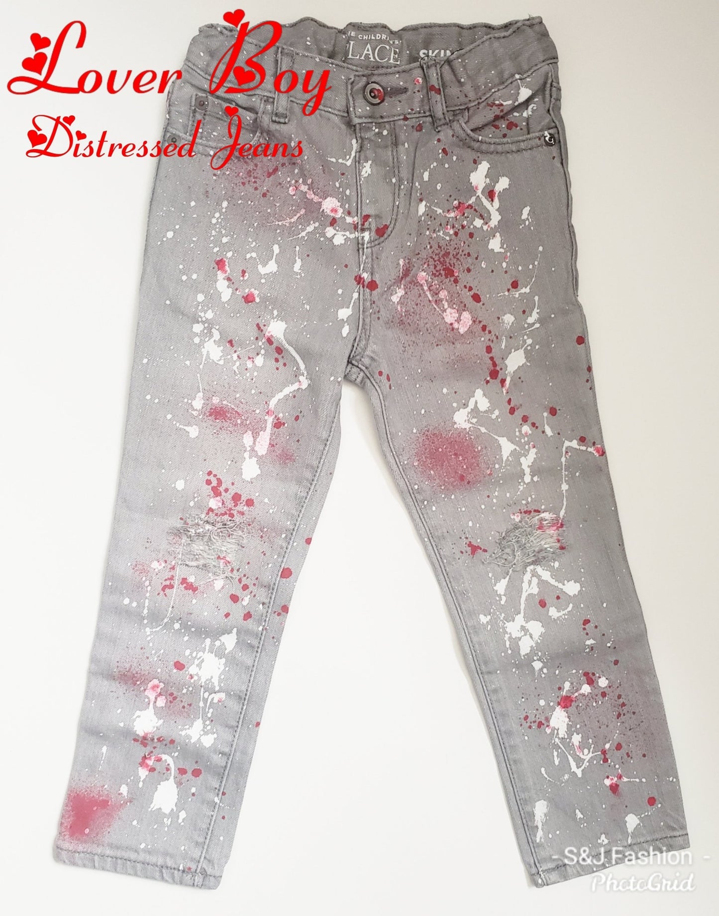 Lover Boy Valentine's Boys Distressed Jeans