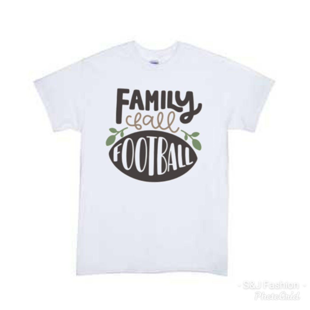 Family Fall Football Girls Shirt Boys Shirt Fall