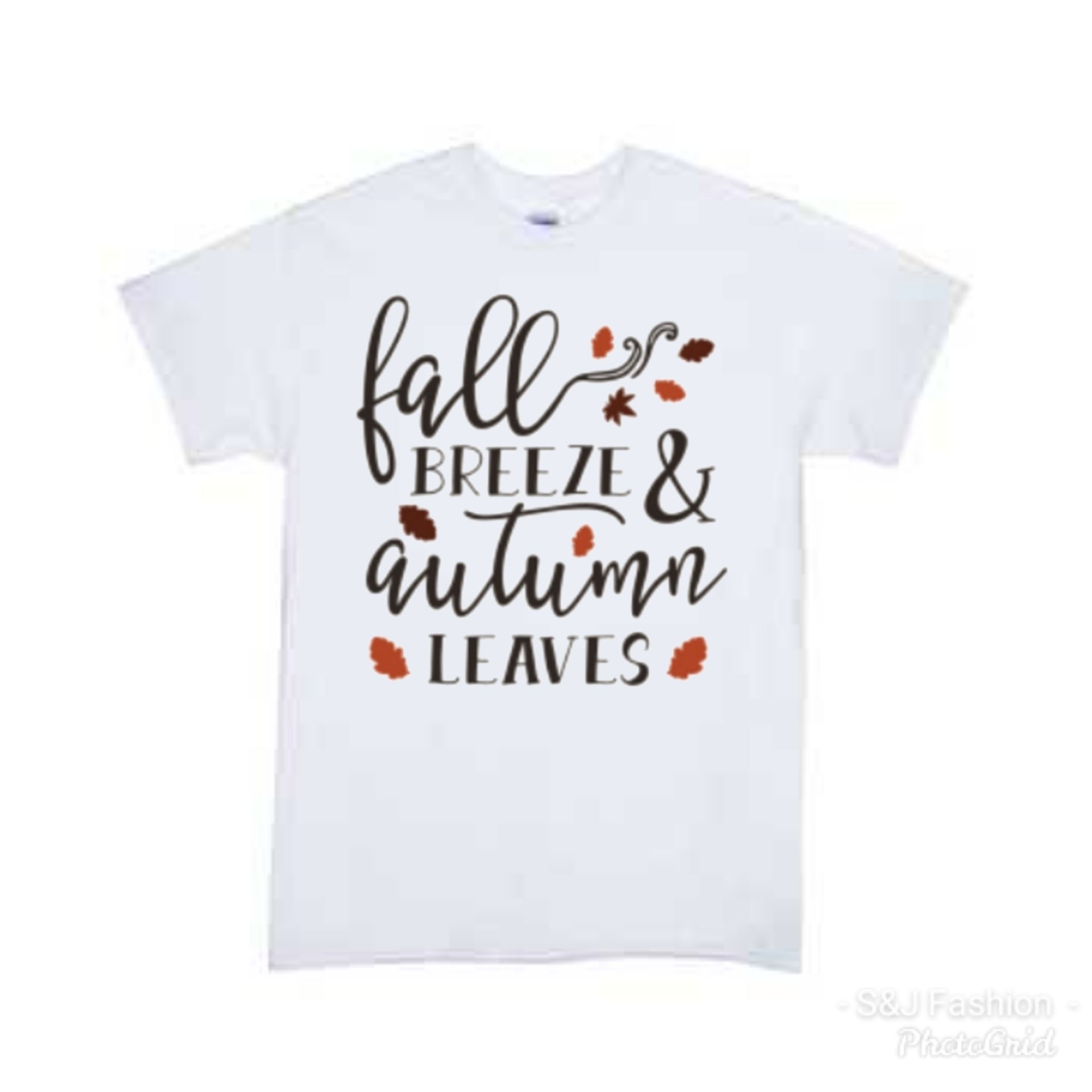 Fall breeze and Autumn Leaves Girls Shirt Boys Shirt Fall