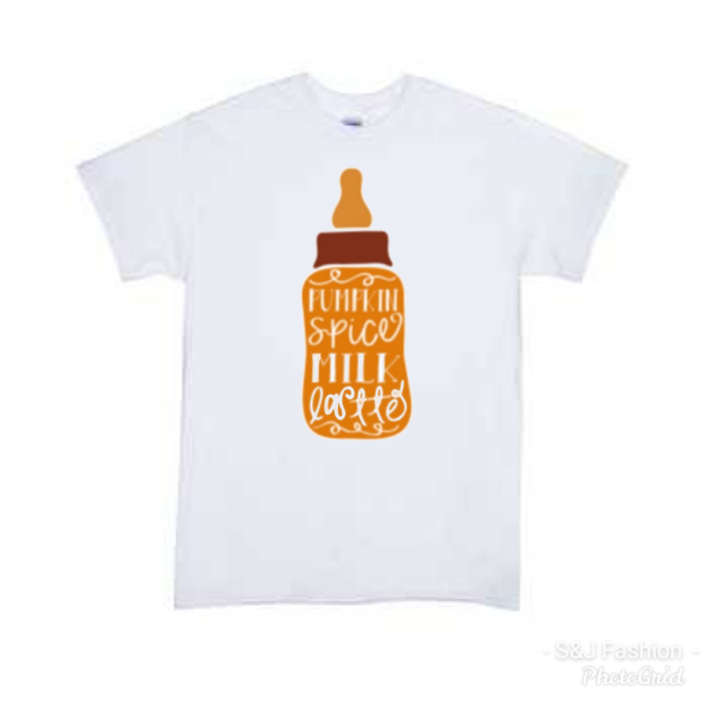 Pumpkin Spice Milk latte Girls Shirt Boys Shirt Fall