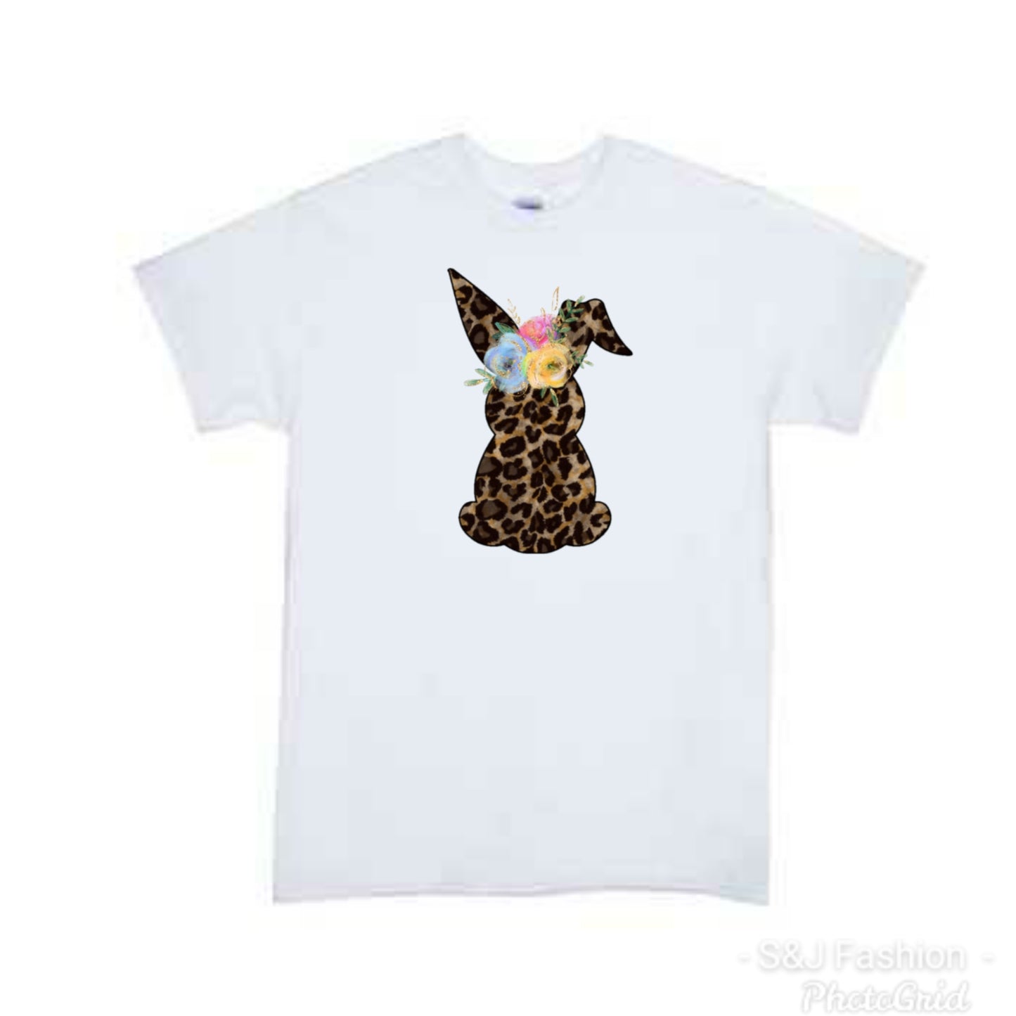 Easter Shirt Leopard Bunny Girls Shirts