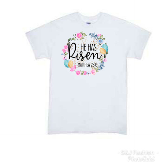 He has risen Easter Girls Shirts