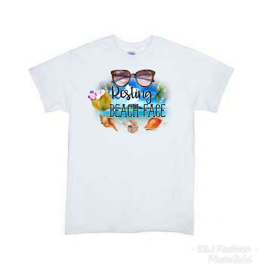 Resting Beach Face Ladies Shirt Girls Shirt