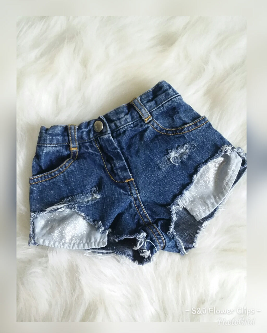 Girls Glitter Pocket Shorties