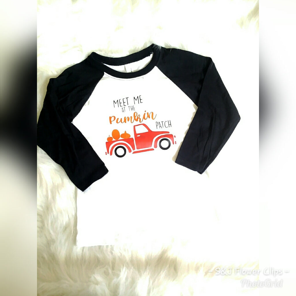 Meet Me At The Pumpkin Patch Girls Raglan Boys Raglan Fall