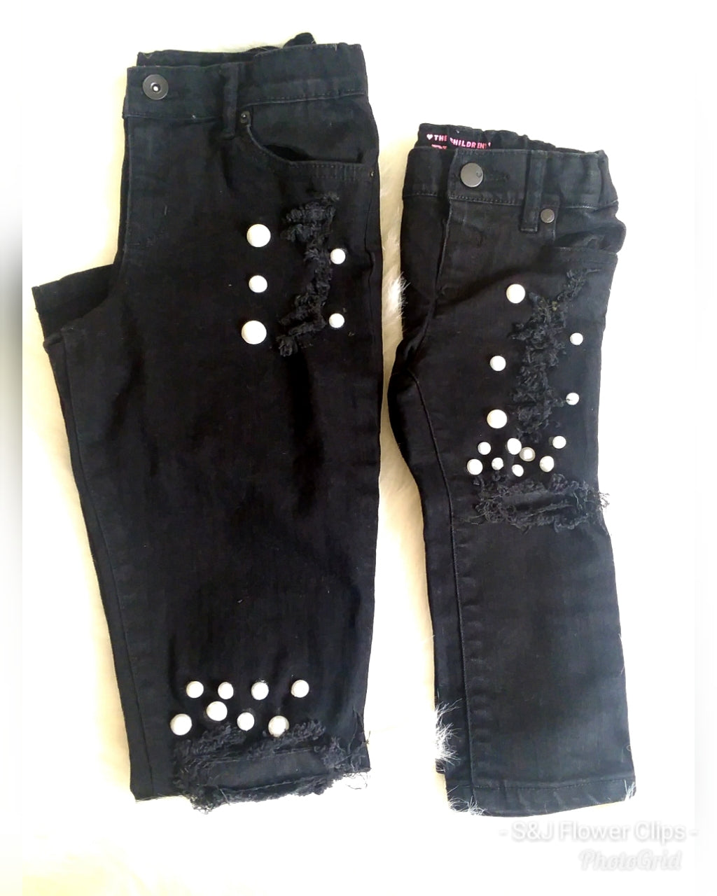 Black Pearl Girls Distressed Jeans