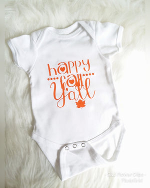 Happy Fall Yall Thanksgiving Girls Shirt Boys Shirt