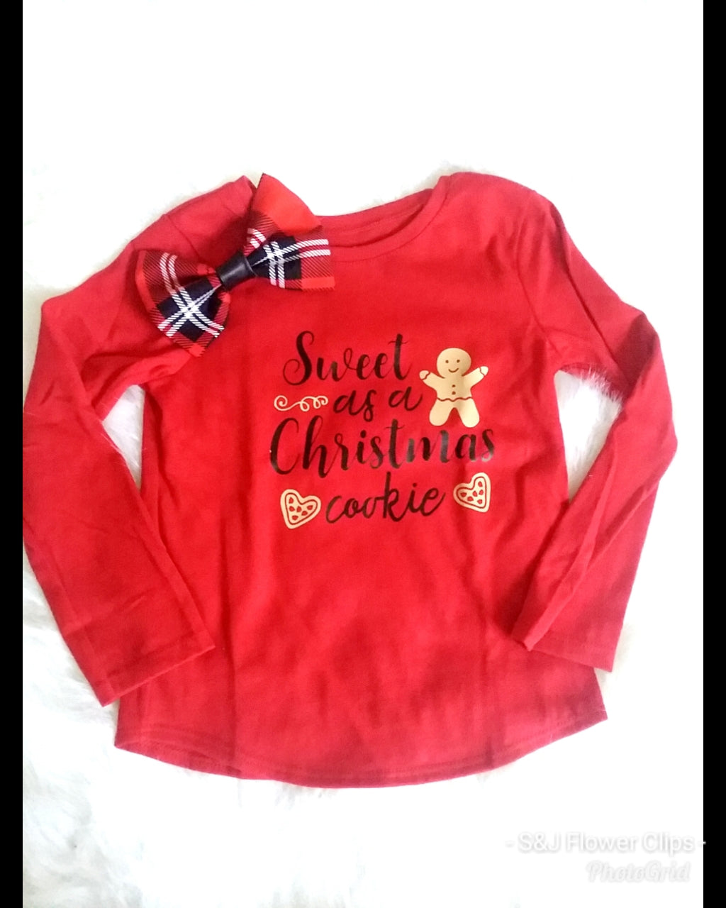 Sweet as a Christmas Cookie Girls Shirt Boys Shirt