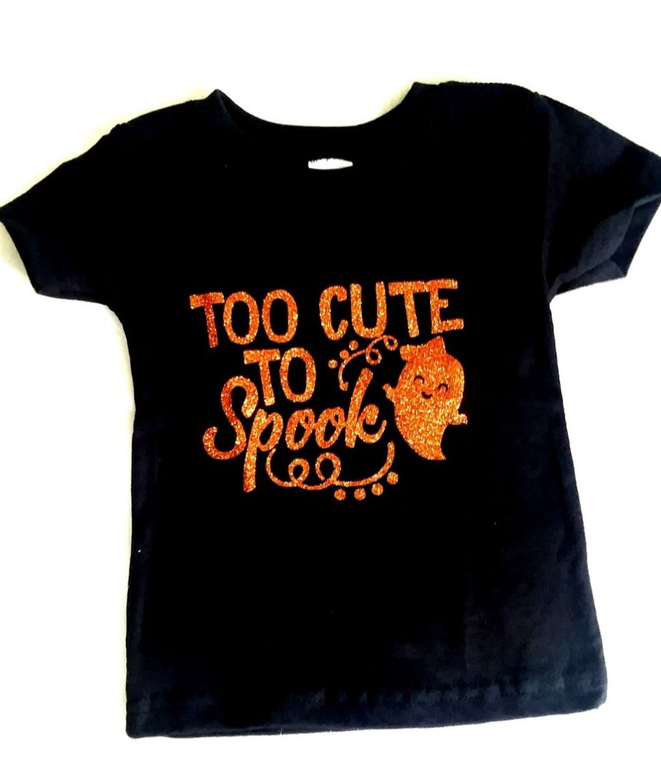 Too Cute too Spooke Girls Shirt Halloween