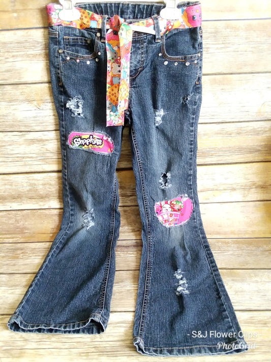 Girls Shopkins Distressed Jeans