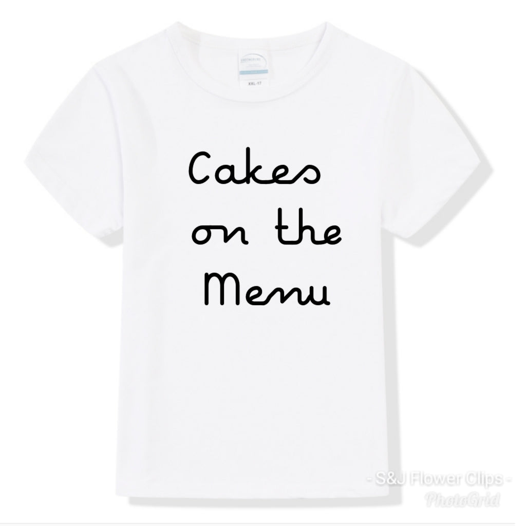 Cakes on the Menu Girls Shirt Boys Shirt