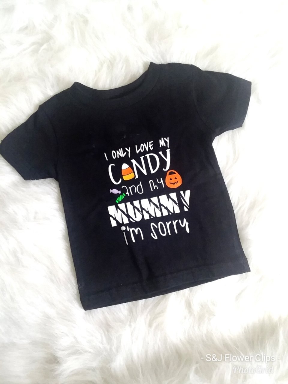 I only love my candy and my mummy Halloween Boys Shirt Girls Shirt