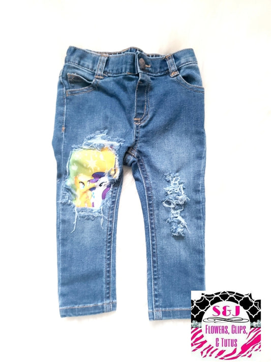 My Little Pony MLP Girls Distressed Jeans