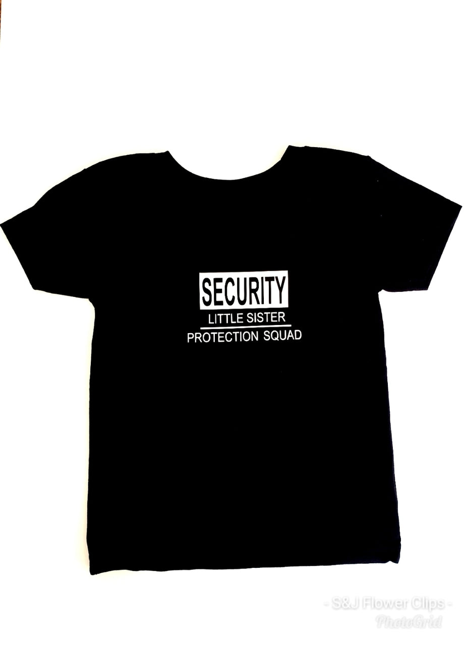 Security Little Sister Protector Boys Shirt