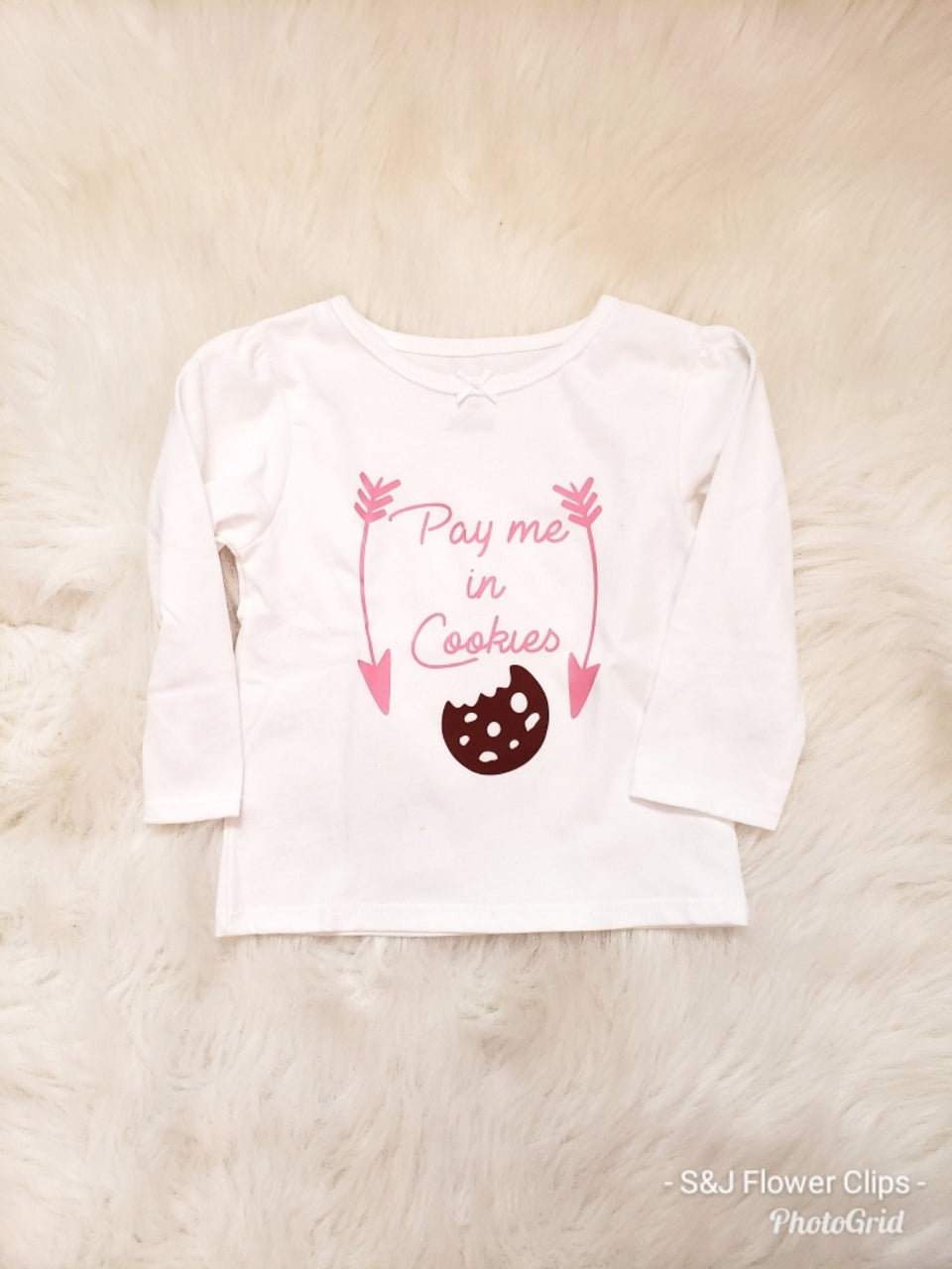 Pay me in cookies Girls Shirt Long Sleeve