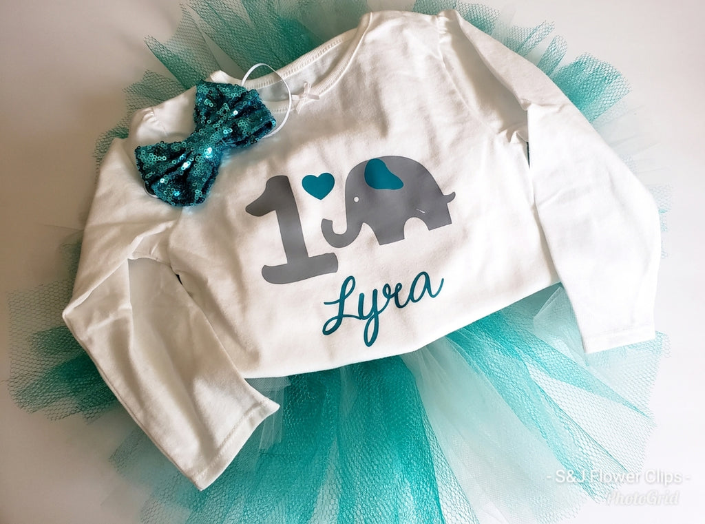 Elephant Birthday Tutu Outfit