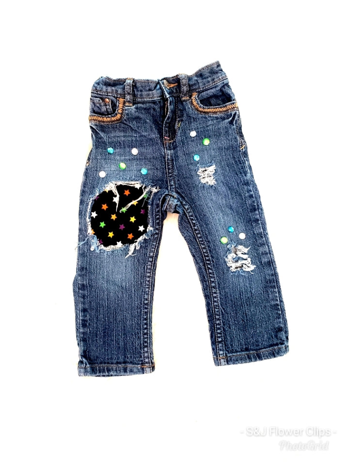 Star Girls Distressed Jeans Denim