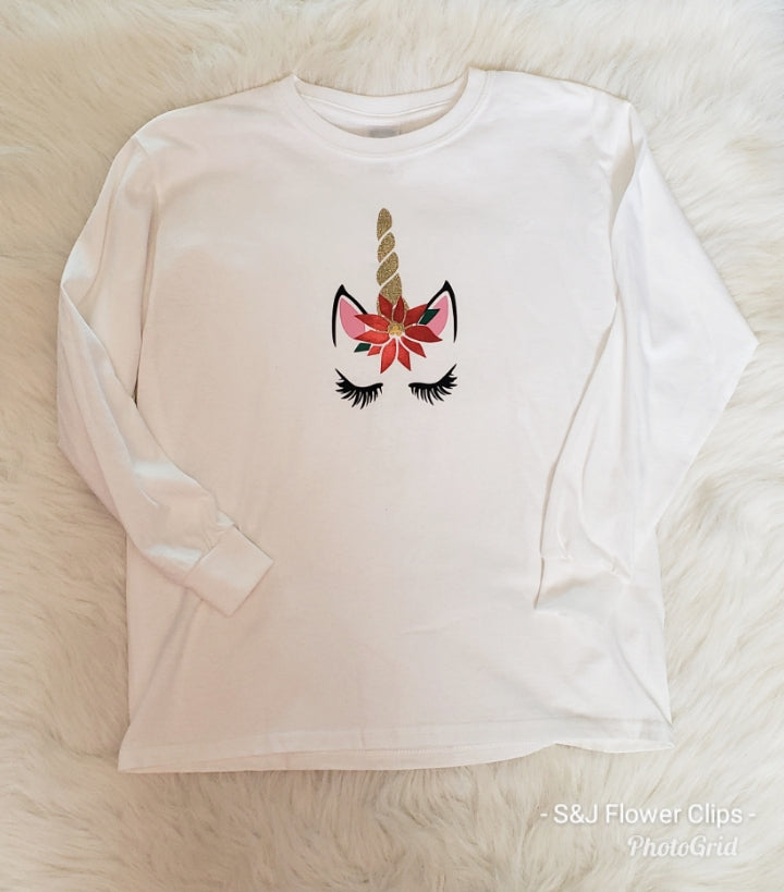 Christmas Unicorn Girls Shirt