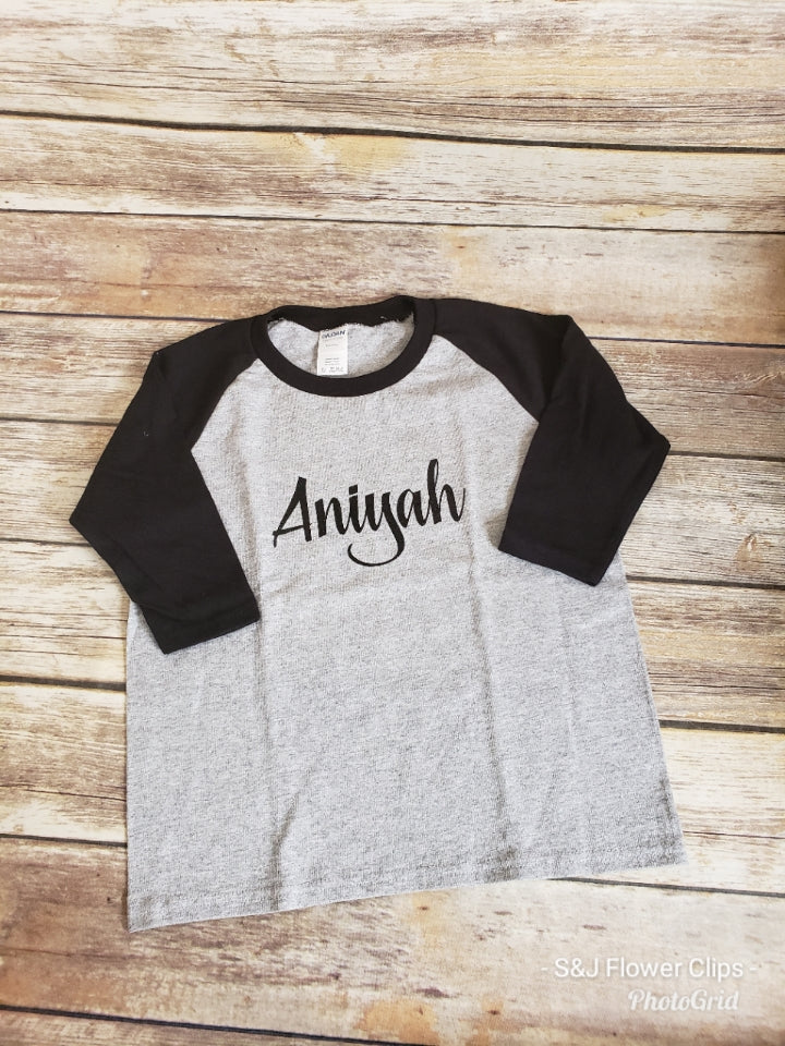 Kids Personslized Raglan Shirt