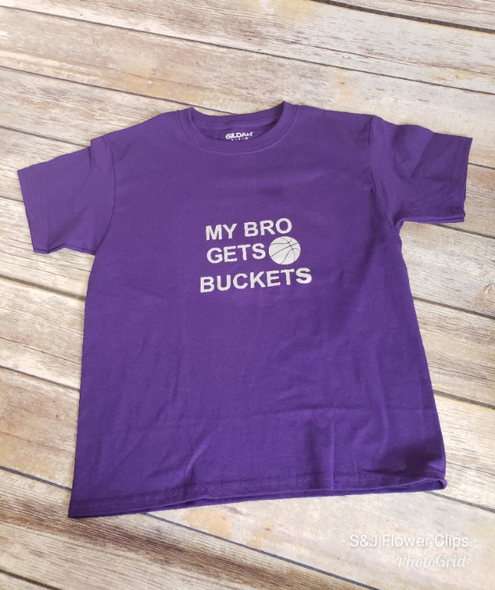 My Bro Gets Buckets Boys Shirt Girls Shirt