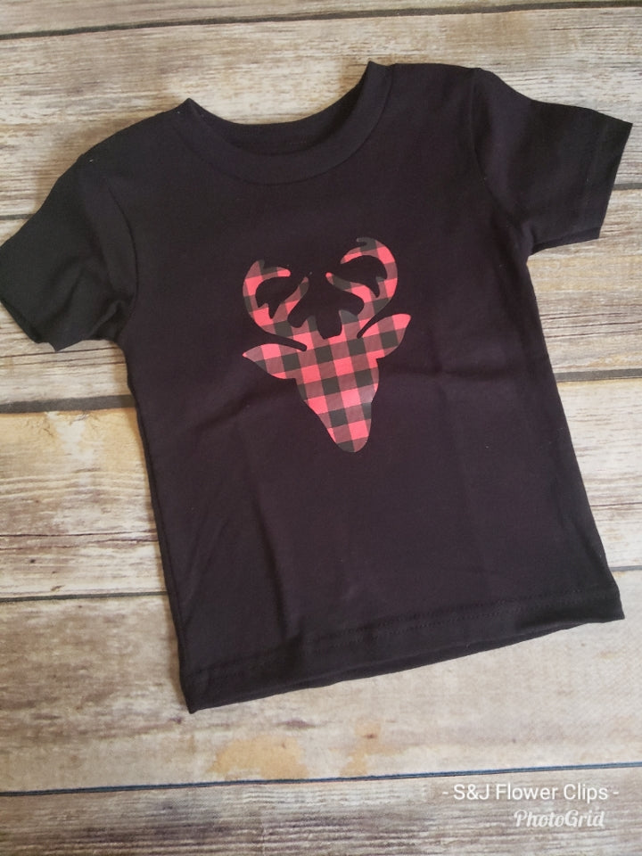 Buffalo Plaid Deer Shirt Boys Shirt Girls Shirt Christmas