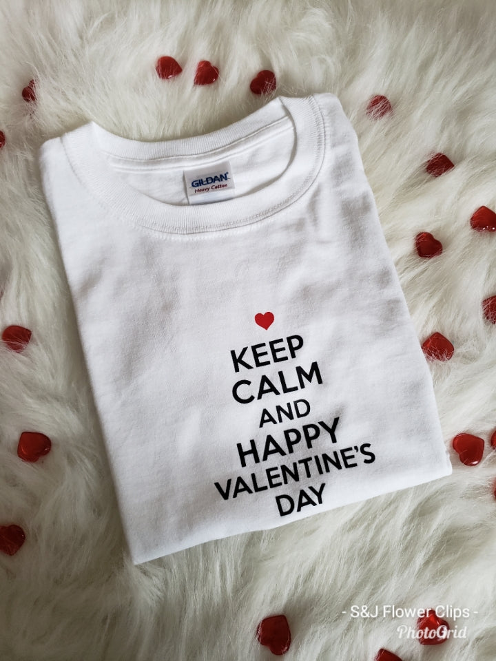 Keep Calm and Happy Valentine's Day Boys Shirt Girls Shirt