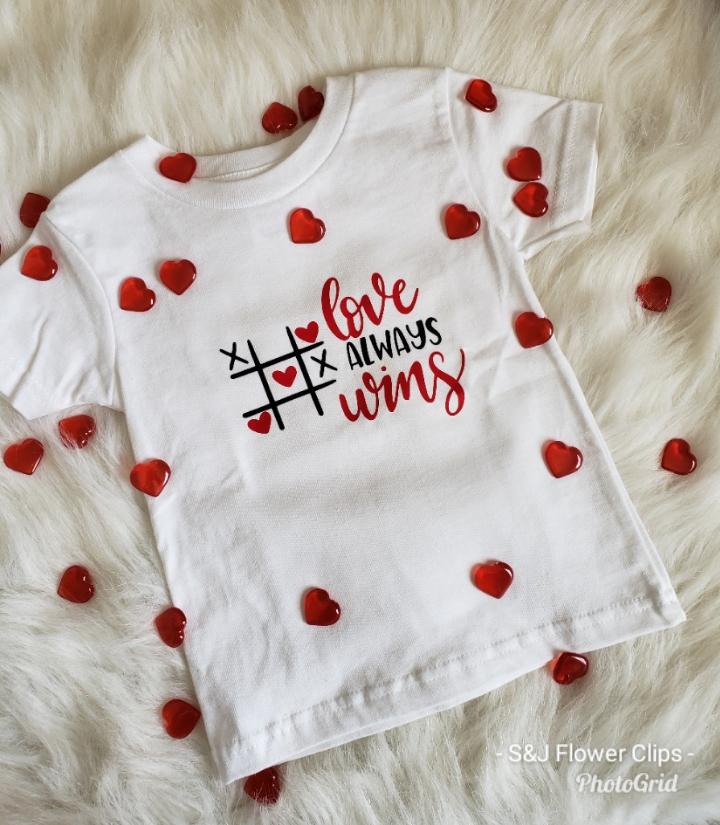 Love always wins Girls Shirt Valentines