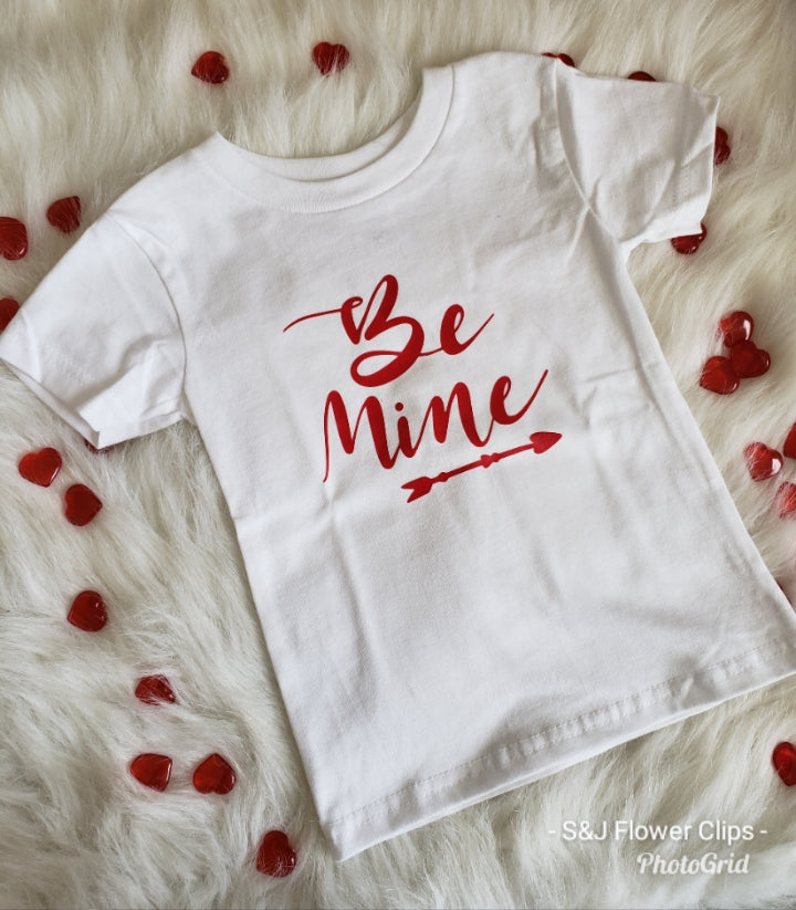 Be Mine Valentines Girls Shirt Boys Shirt