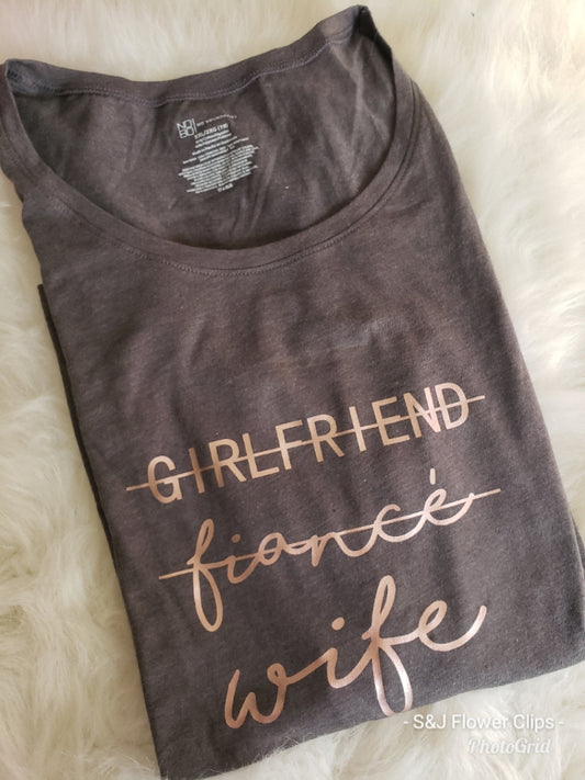 Girlfriend Fiance Wife Ladies Shirt