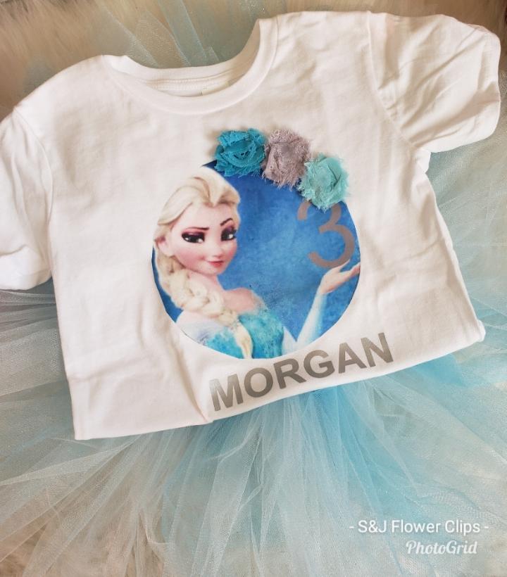 Frozen Elsa Birthday Tutu Outfit  Personalized Disney