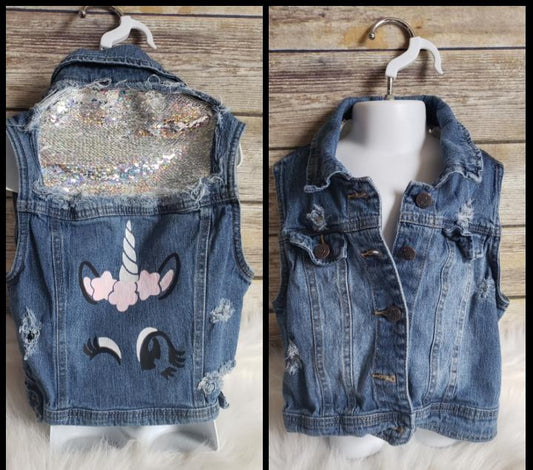 Unicorn Denim Jacket or Vest