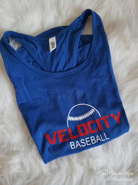 Baseball Ladies Razor Back Tank