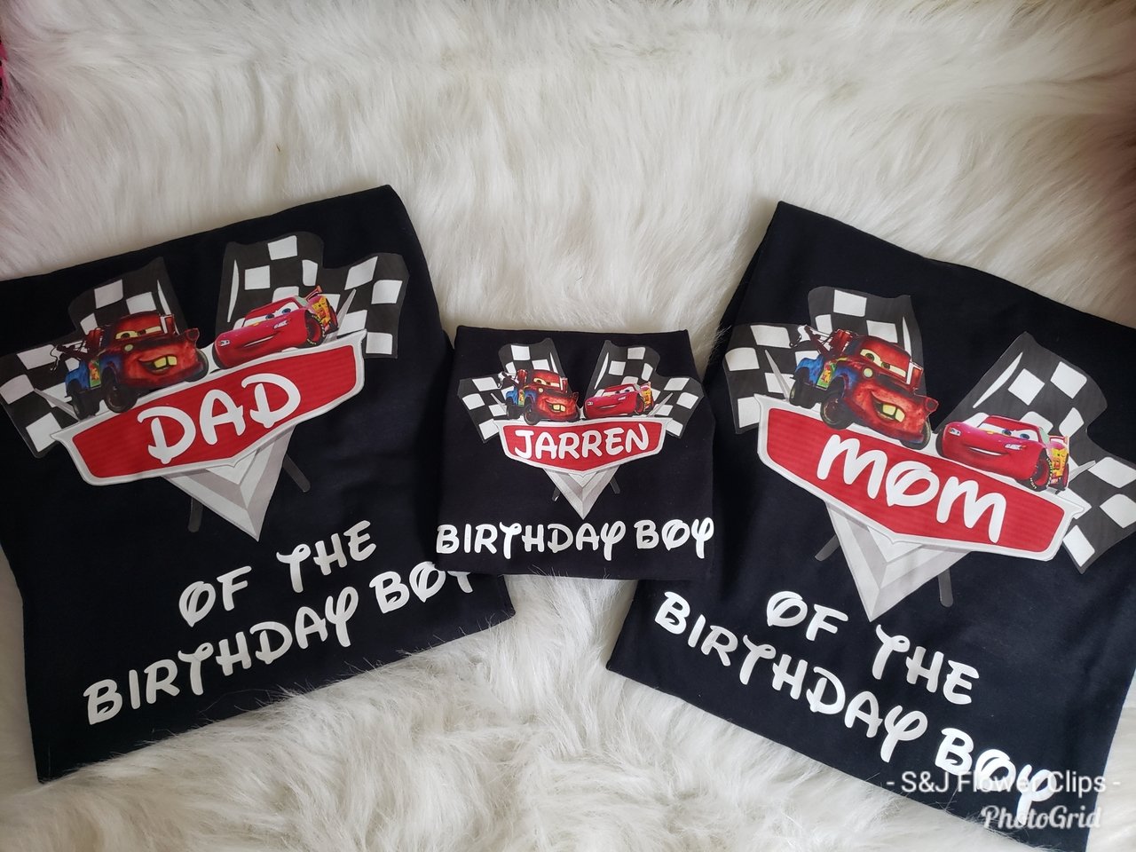 Mom Dad Family Birthday Shirt Lighting McQueen Disney ladies Shirt Mens Shirt