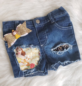 Girls Bella Distressed Shorts