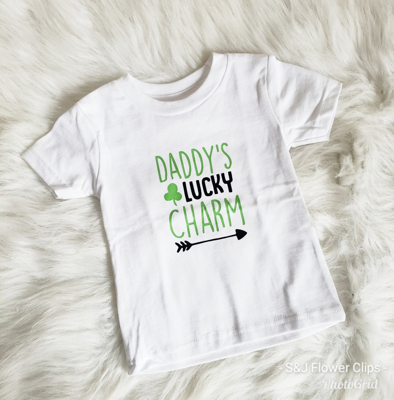 Daddy's Lucky Charm St. Patricks Day Girls Shirt Boys Shirt