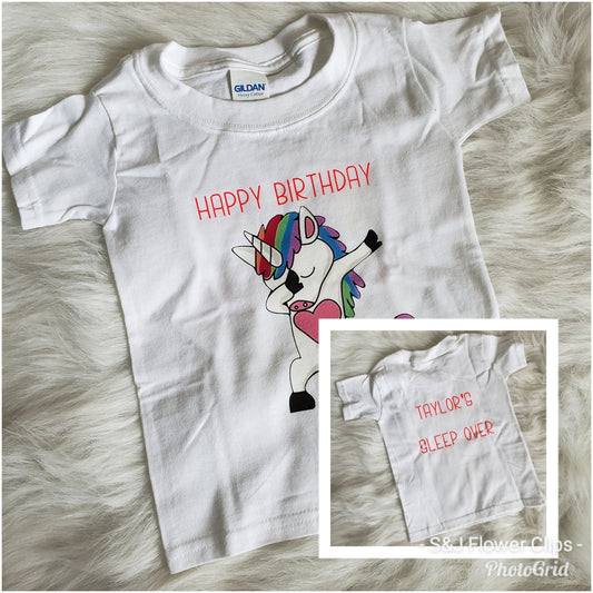 Dabbing Unicorn Birthday Girls Shirt