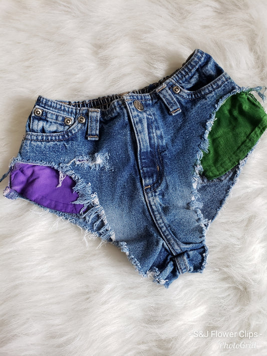 Mermaid Pocket Distressed Shorties