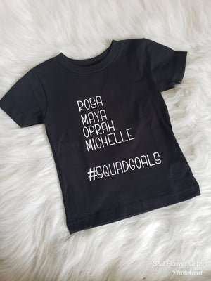 Black History Shirt Rosa Maya OPRAH Michelle #squadgoals Girls Shirt