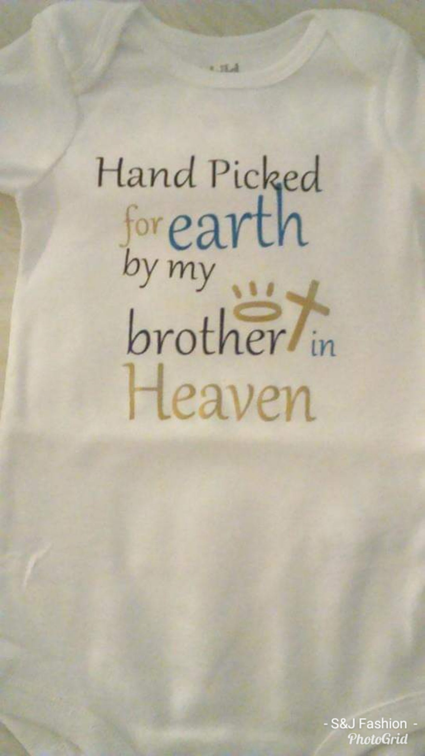 Hand Picked for earth by my brother in heaven Boys Shirt Girls Shirt