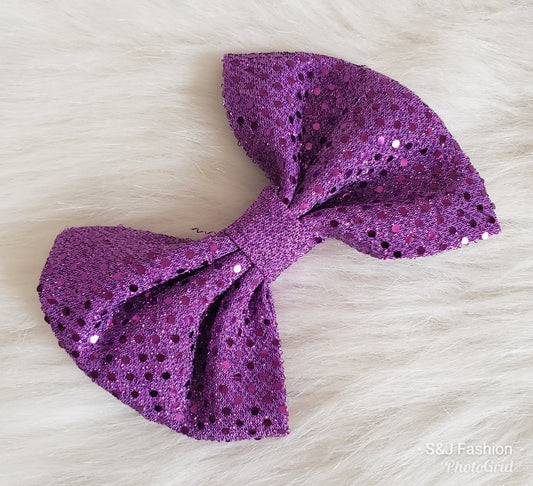 Purple Sequin Bow