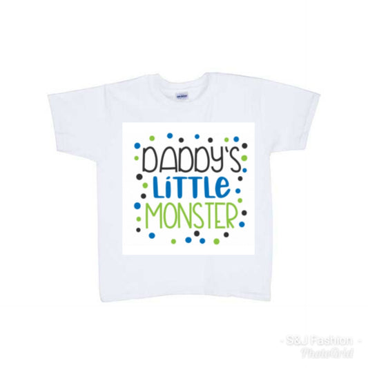 Daddy's little monster Boys Shirt Girls Shirt